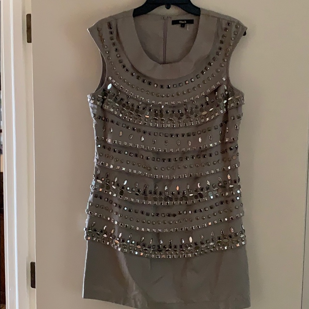 Black (name brand) khaki color studded dress